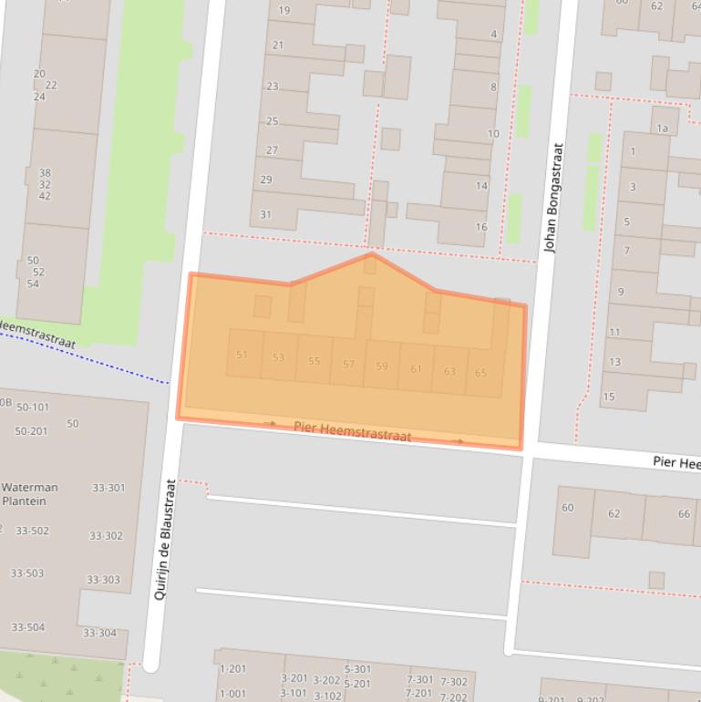 Kaart van postcodegebied 8607BS.