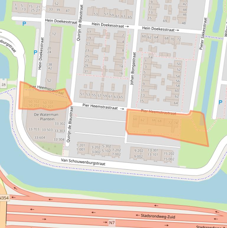 Kaart van postcodegebied 8607BV.