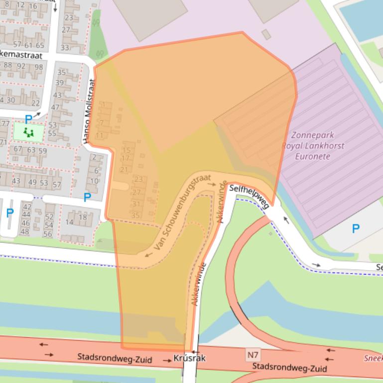 Kaart van postcodegebied 8607CA.