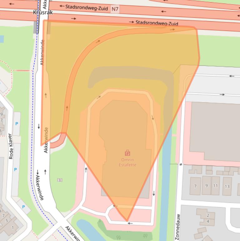 Kaart van postcodegebied 8607CC.