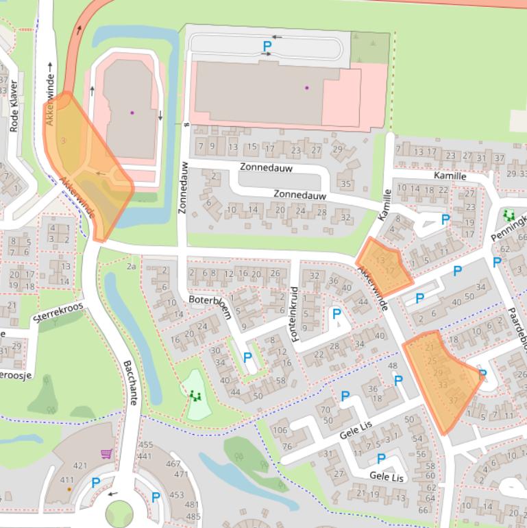 Kaart van postcodegebied 8607DC.