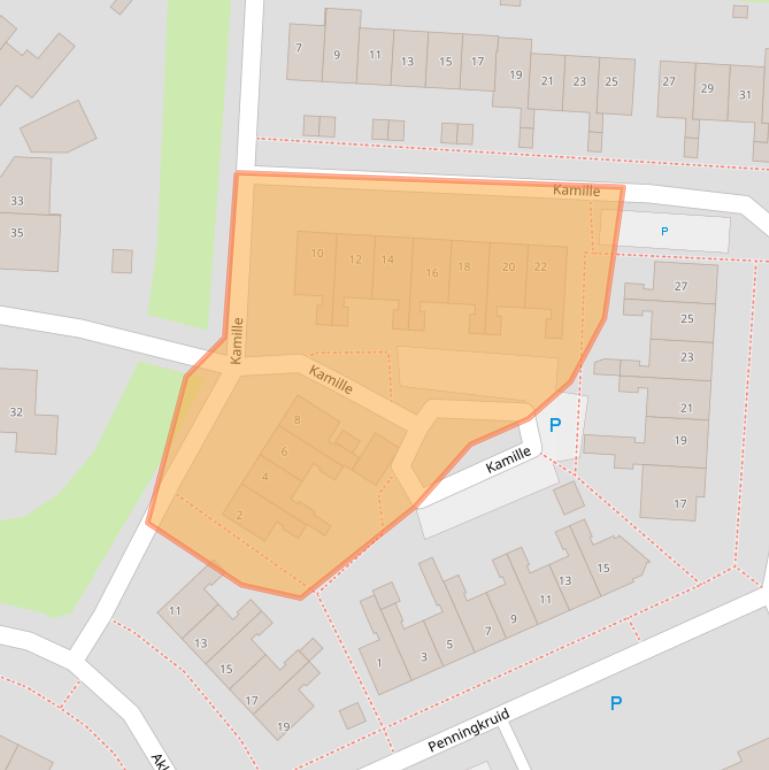 Kaart van postcodegebied 8607DD.