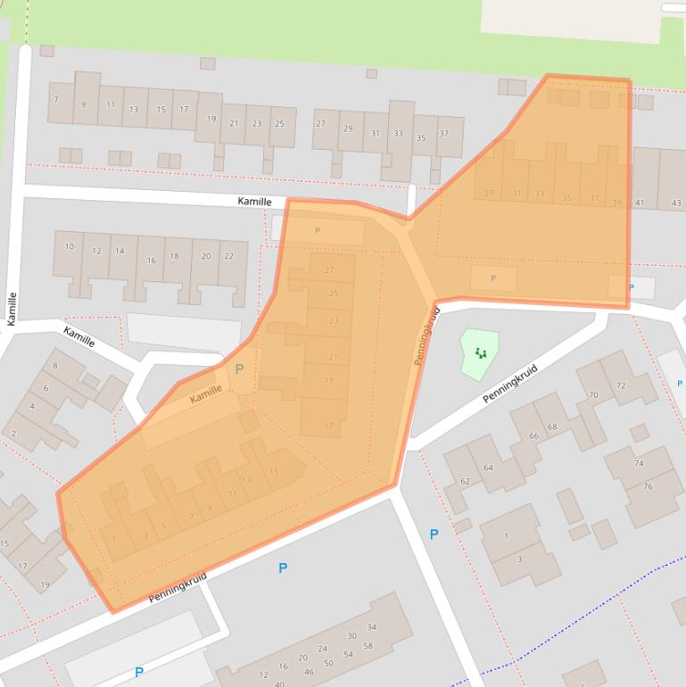 Kaart van postcodegebied 8607DG.