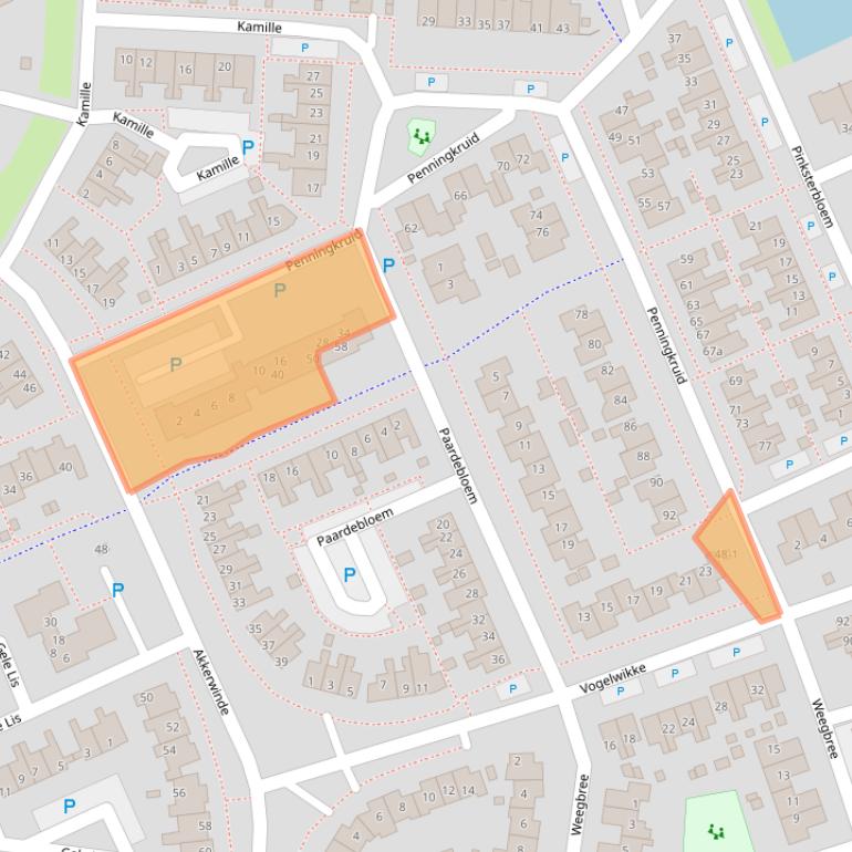 Kaart van postcodegebied 8607DJ.