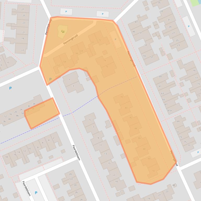 Kaart van postcodegebied 8607DK.