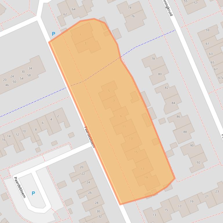 Kaart van postcodegebied 8607DL.