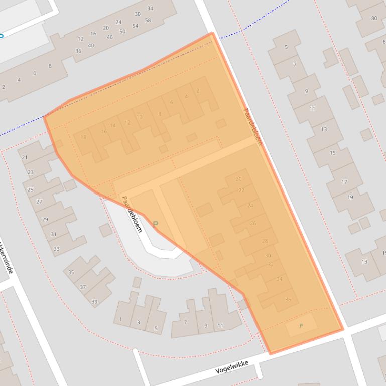 Kaart van postcodegebied 8607DM.