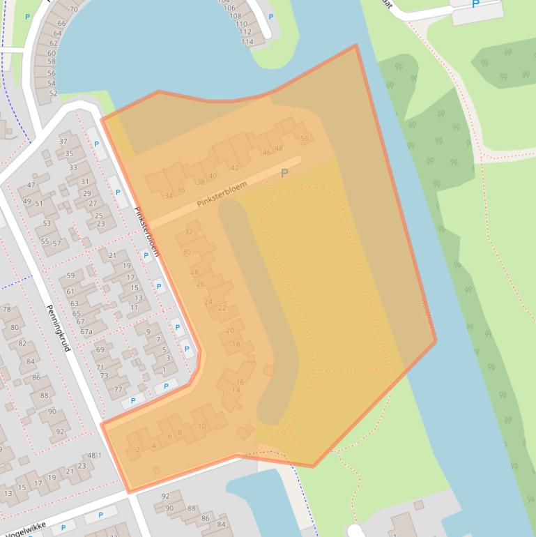 Kaart van postcodegebied 8607DV.