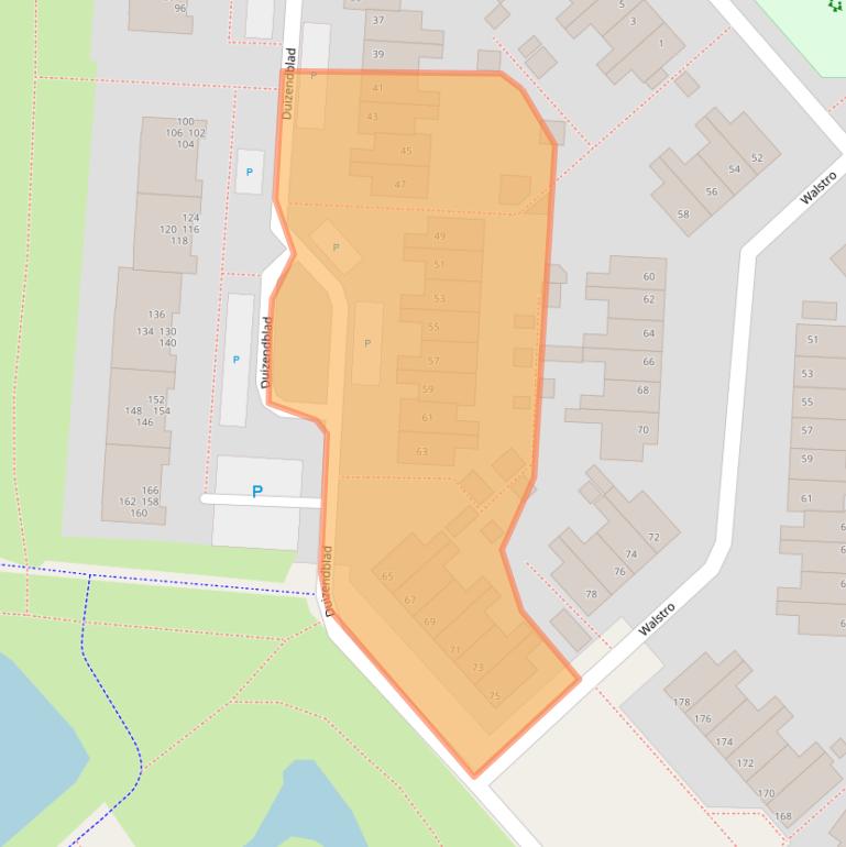 Kaart van postcodegebied 8607ED.