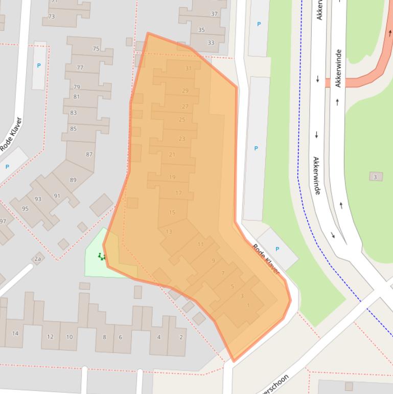 Kaart van postcodegebied 8607EH.