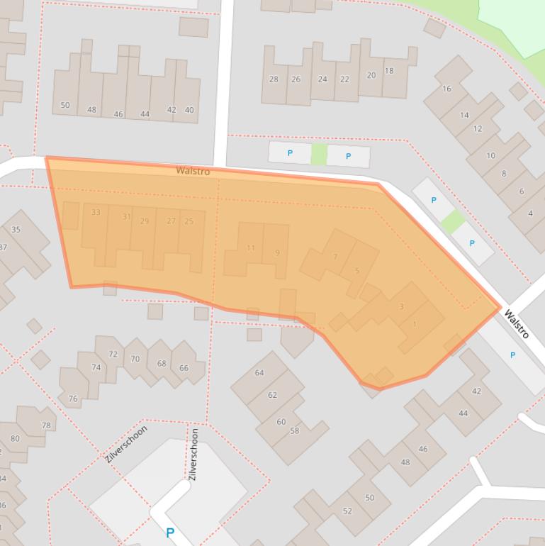 Kaart van postcodegebied 8607EN.