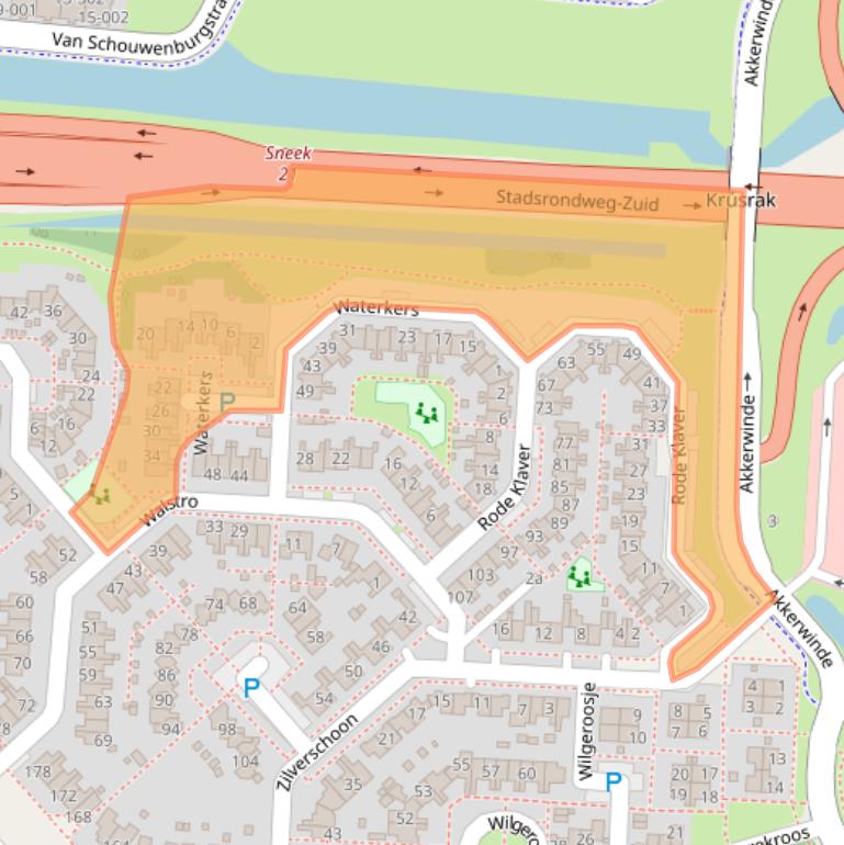 Kaart van postcodegebied 8607ER.