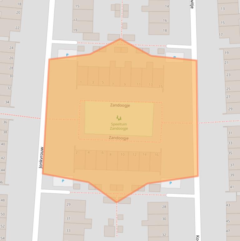 Kaart van postcodegebied 8607GT.