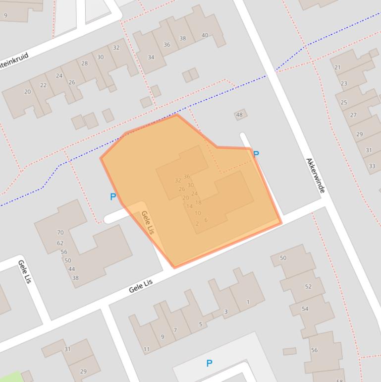 Kaart van postcodegebied 8607HA.