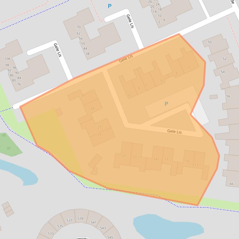 Kaart van postcodegebied 8607HD.