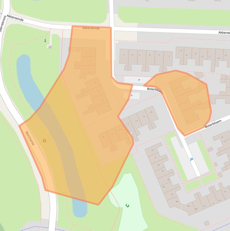 Kaart van postcodegebied 8607HE.