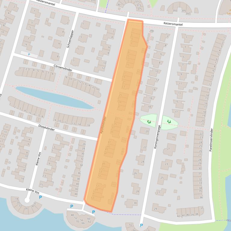 Kaart van postcodegebied 8607HT.