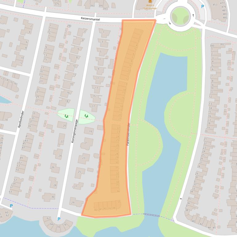 Kaart van postcodegebied 8607HW.