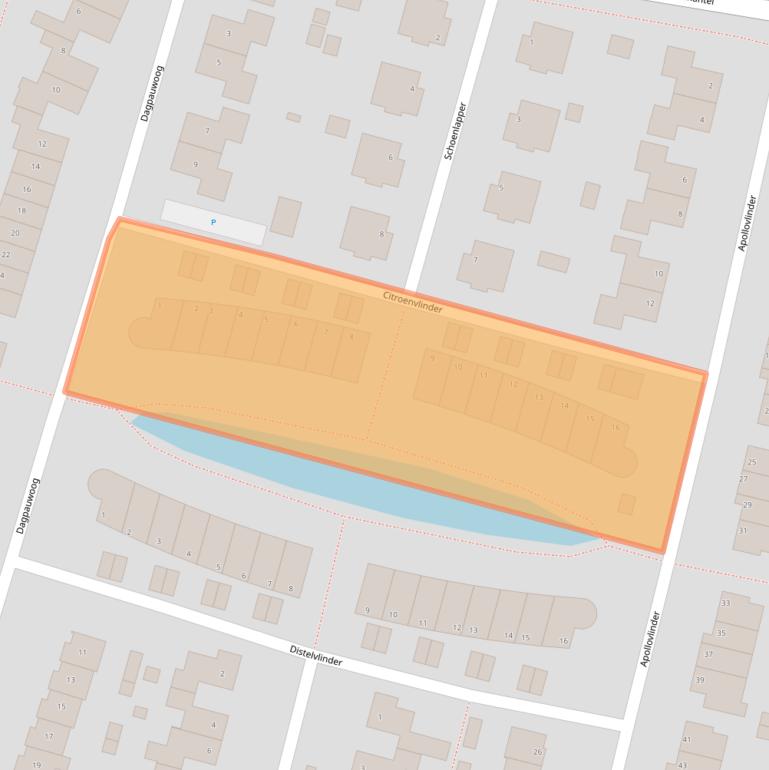 Kaart van postcodegebied 8607HX.
