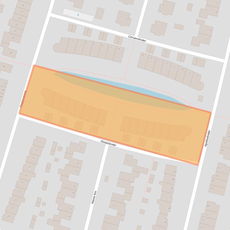 Kaart van postcodegebied 8607HZ.