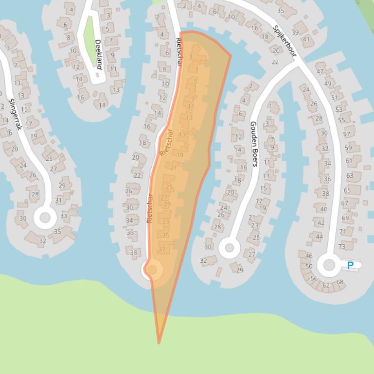 Kaart van postcodegebied 8607KJ.