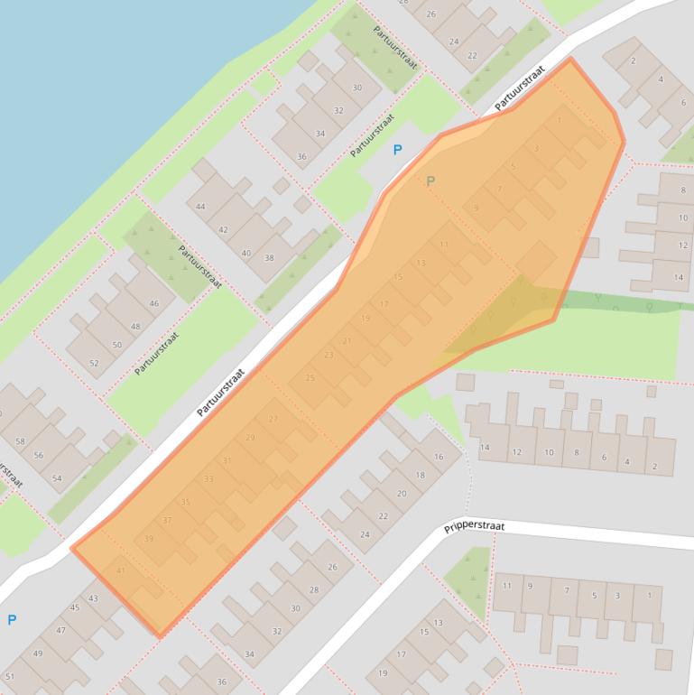 Kaart van postcodegebied 8608AN.