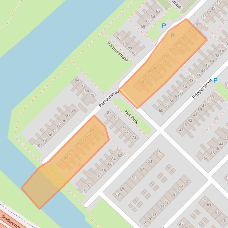 Kaart van postcodegebied 8608AP.