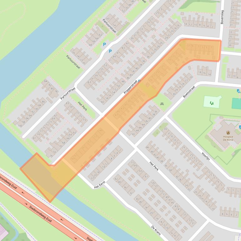 Kaart van postcodegebied 8608AV.