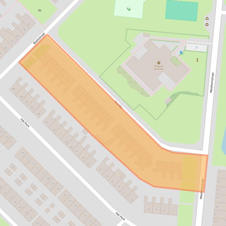 Kaart van postcodegebied 8608BC.