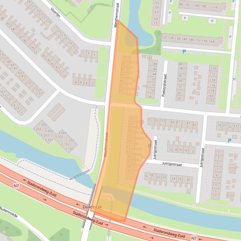 Kaart van postcodegebied 8608BE.