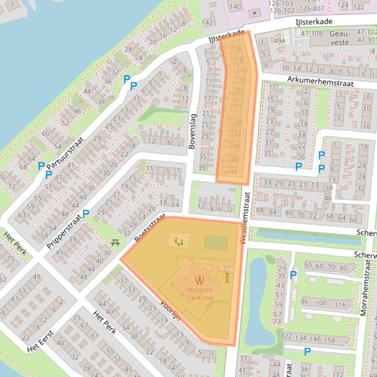 Kaart van postcodegebied 8608BG.