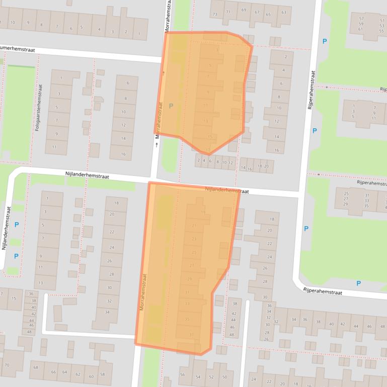 Kaart van postcodegebied 8608BL.