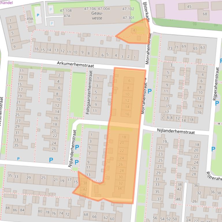 Kaart van postcodegebied 8608BN.