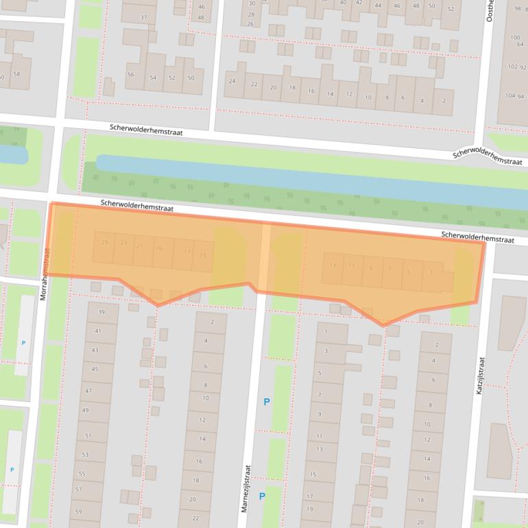 Kaart van postcodegebied 8608CD.