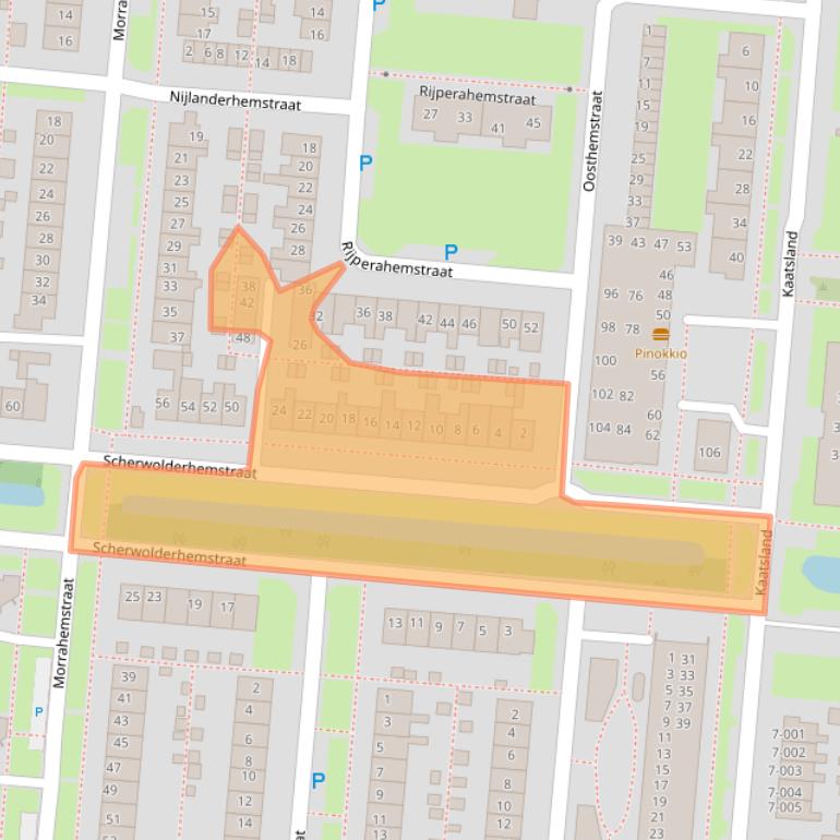 Kaart van postcodegebied 8608CG.