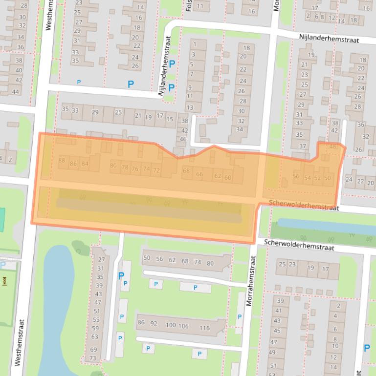 Kaart van postcodegebied 8608CH.