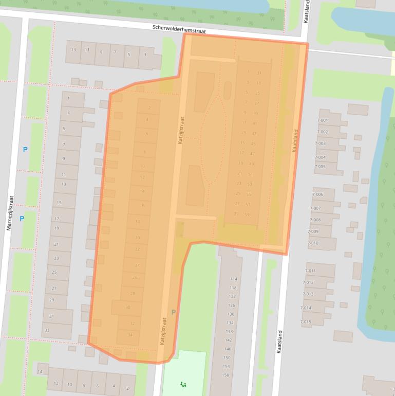 Kaart van postcodegebied 8608CL.