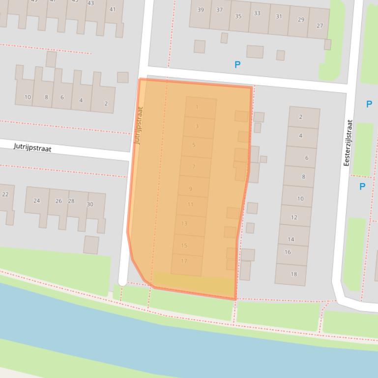 Kaart van postcodegebied 8608CS.