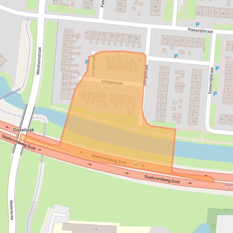 Kaart van postcodegebied 8608CT.