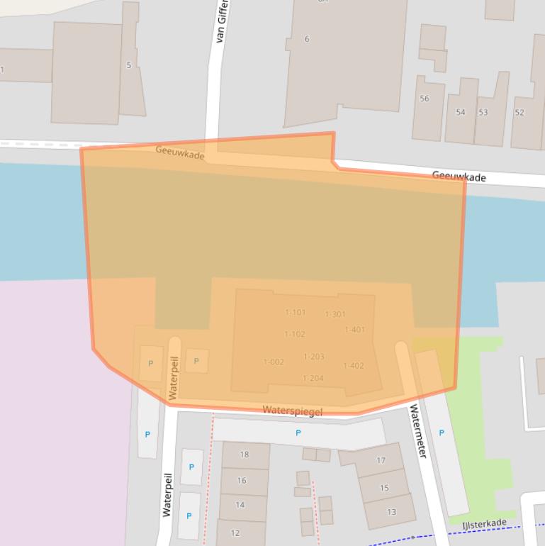 Kaart van postcodegebied 8608DB.