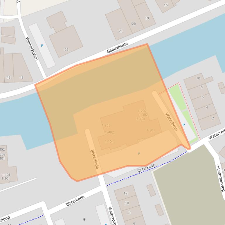 Kaart van postcodegebied 8608DH.