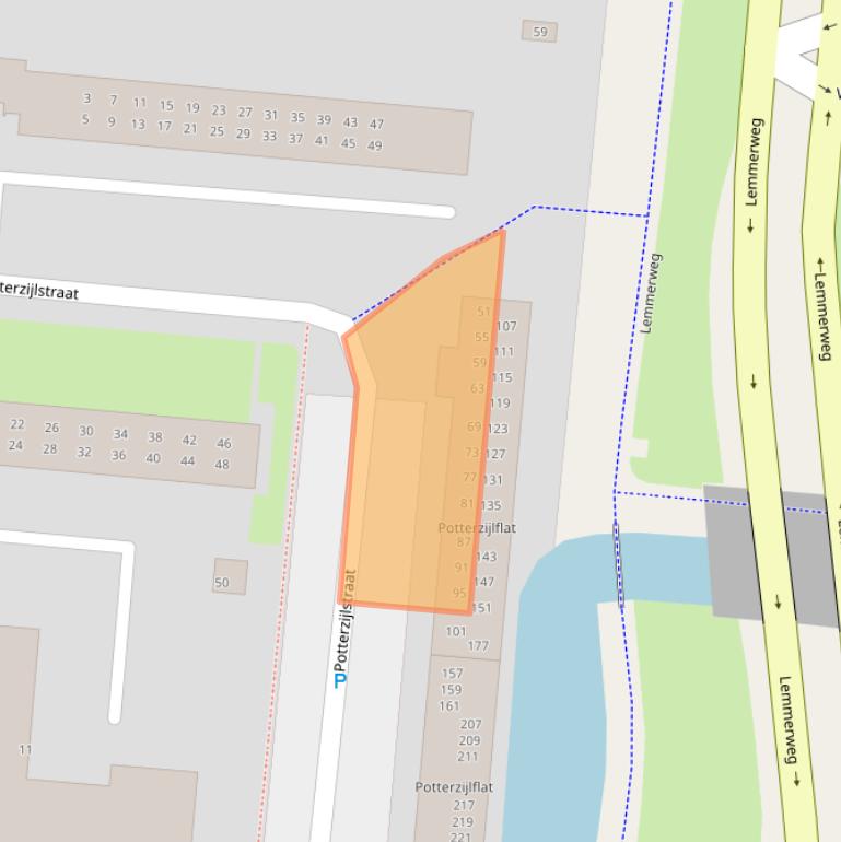 Kaart van postcodegebied 8608EH.