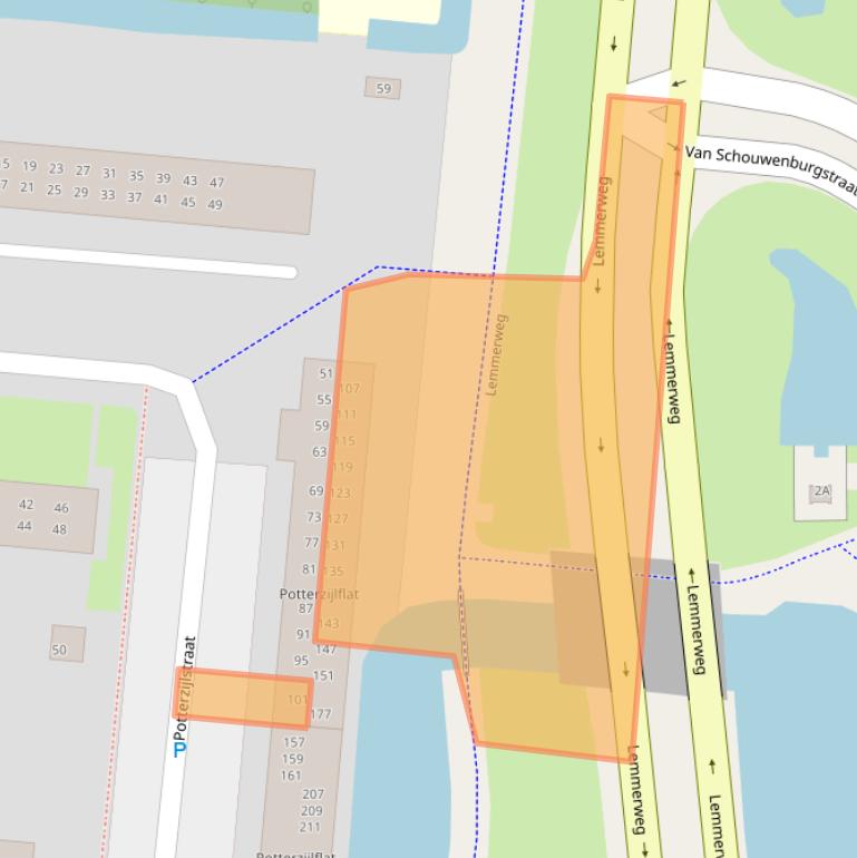 Kaart van postcodegebied 8608EJ.