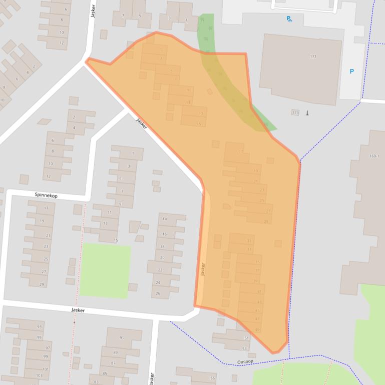 Kaart van postcodegebied 8608VW.