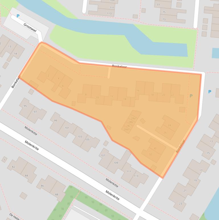 Kaart van postcodegebied 8608WC.