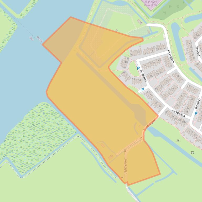 Kaart van postcodegebied 8608WL.