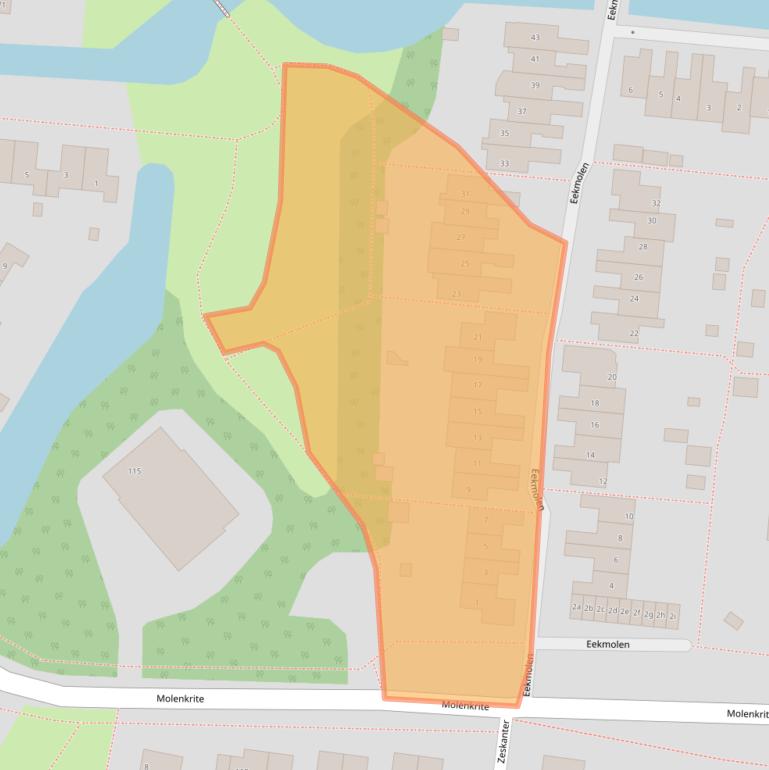 Kaart van postcodegebied 8608WN.