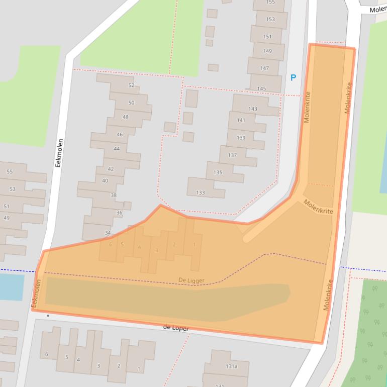 Kaart van postcodegebied 8608WV.