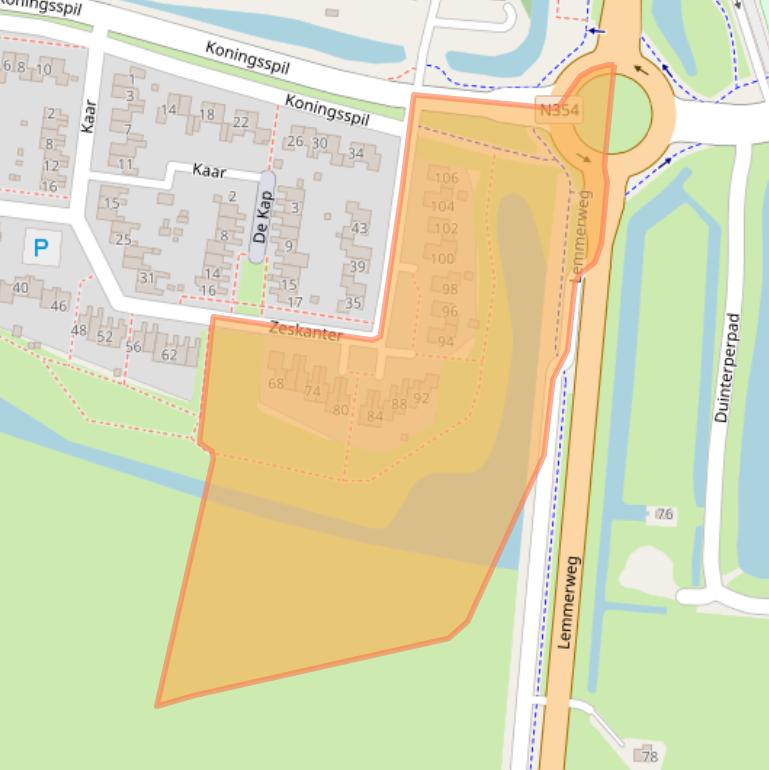 Kaart van postcodegebied 8608XA.