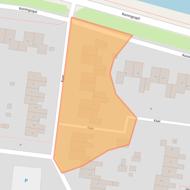 Kaart van postcodegebied 8608XD.